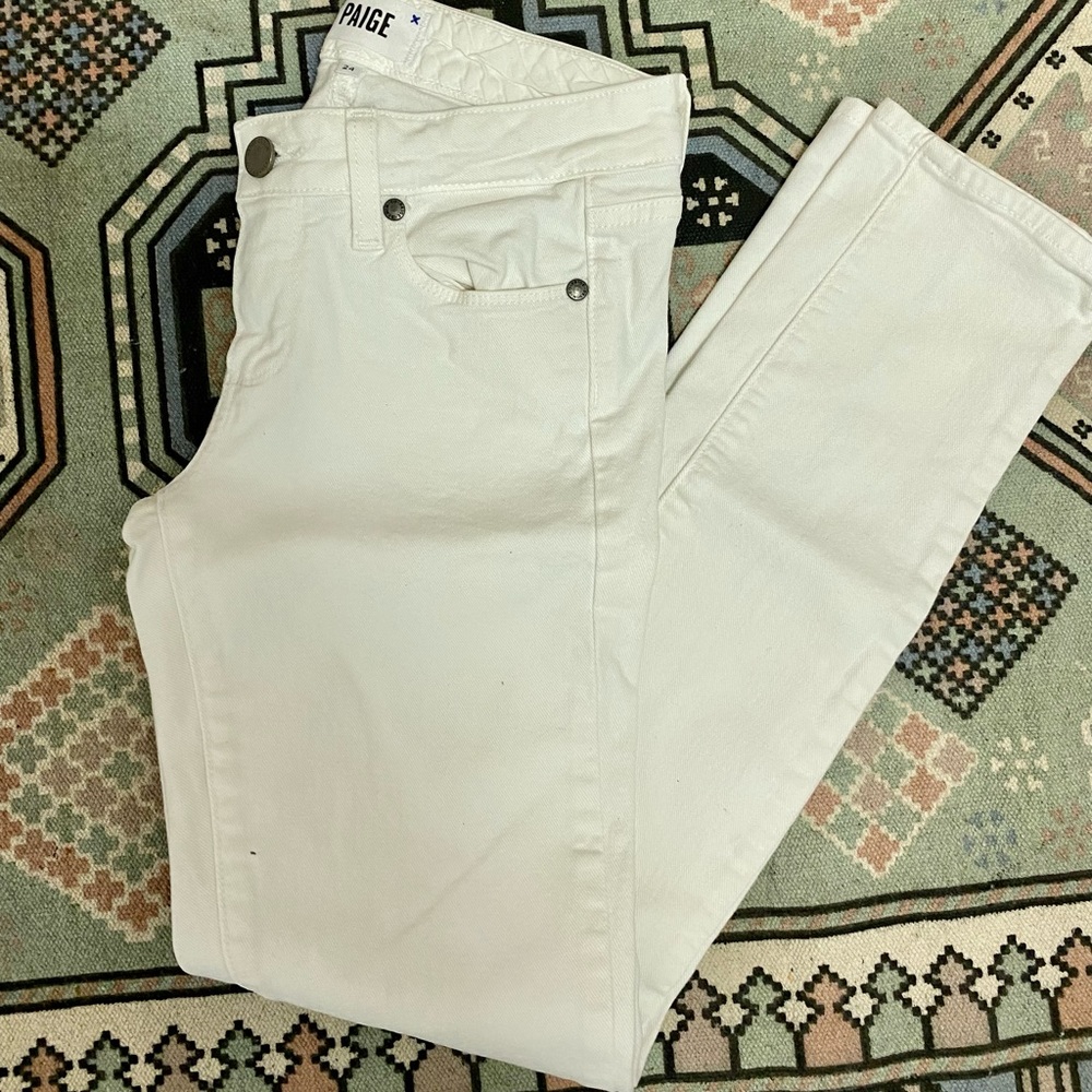 PAIGE Women's White Ankle & Cropped Jeans